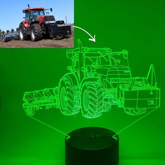Gepersonaliseerde tractor lamp voor echte landbouwfans