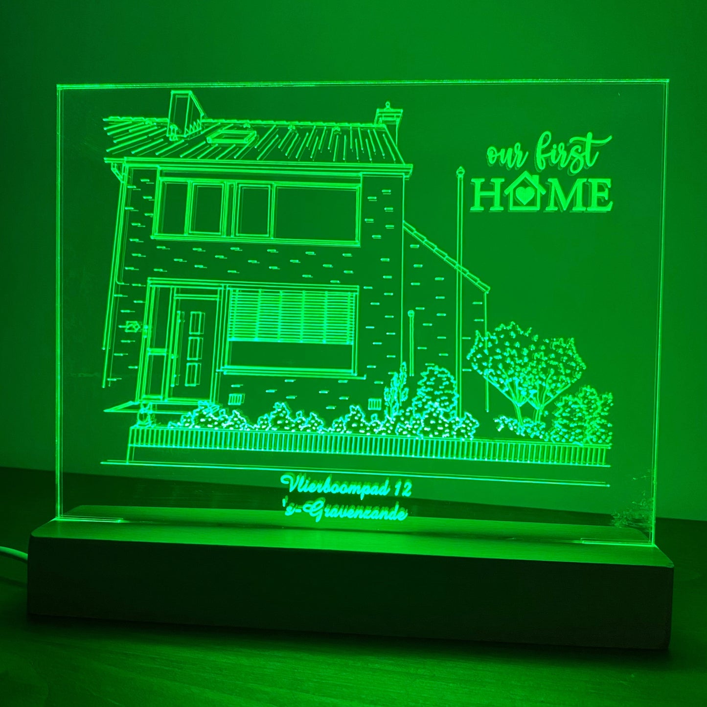 3D LED LAMP - Lijntekening van je huis