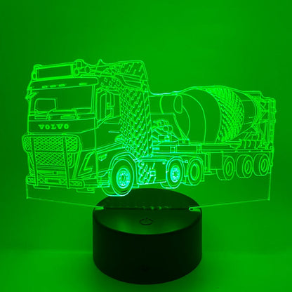 3D LED lamp betonwagen – verschillende voetopties beschikbaar