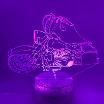 3D LED lamp Motor 2 – Origineel cadeau voor motorrijders en motorfans