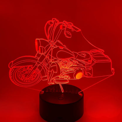 3D Led Lamp - Motor 2 in verschillende kleuren verstelbaar