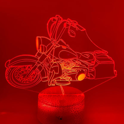 Motor2 3D LED lamp – Gedetailleerde LED-lamp, ideaal cadeau voor motorfans