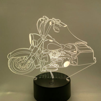 Motor 2 3D LED lamp – Kleurveranderend nachtlampje voor kinderen en volwassenen