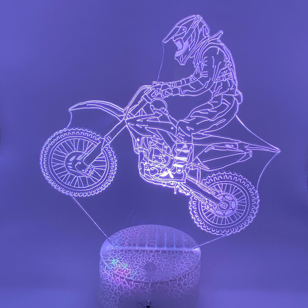 3D LED LAMP - CROSS MOTOR RIDER