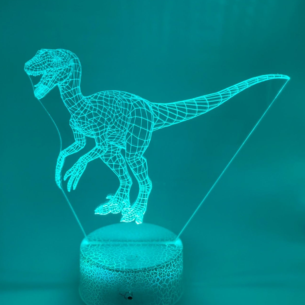 3D LED LAMP -  DINOSAURUS - RAPTOR