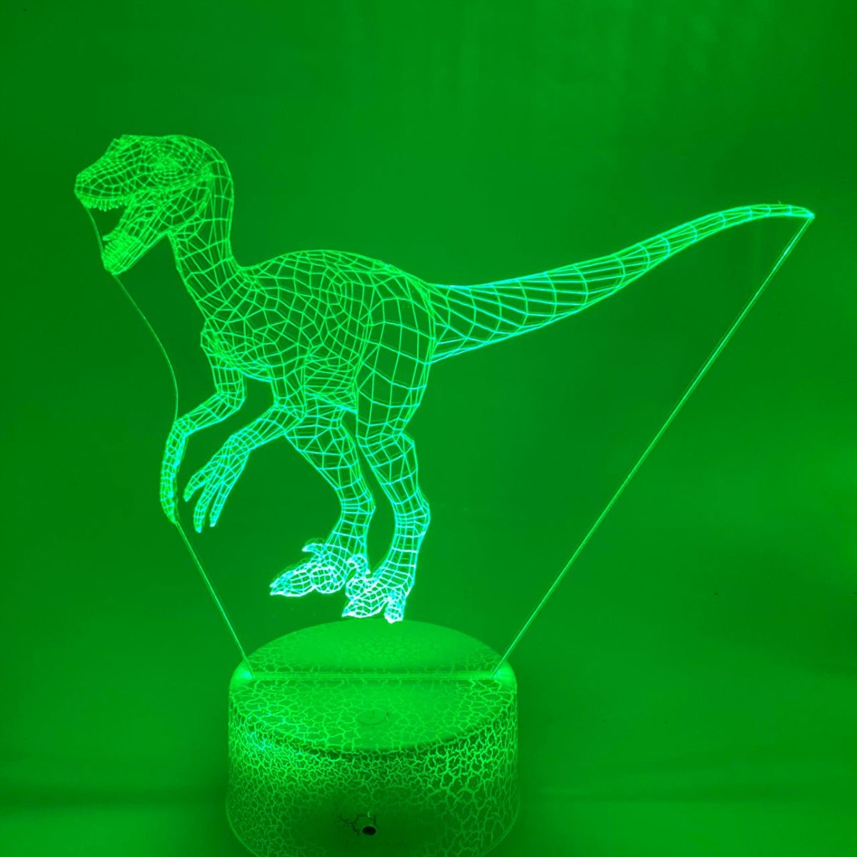 3D LED LAMP -  DINOSAURUS - RAPTOR