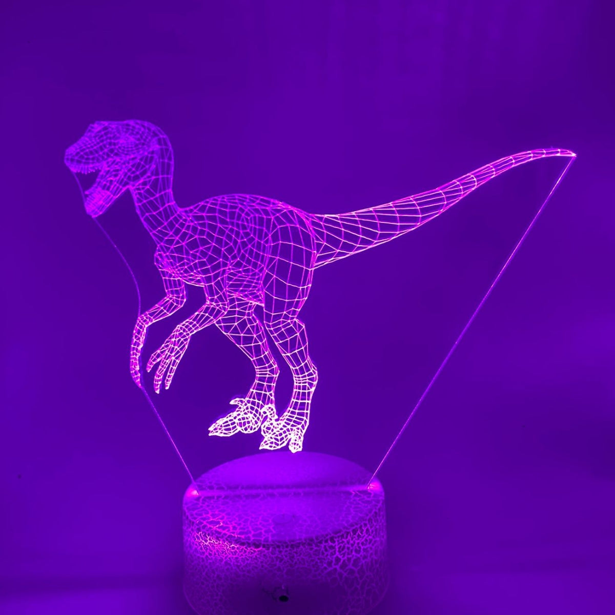 3D LED LAMP -  DINOSAURUS - RAPTOR