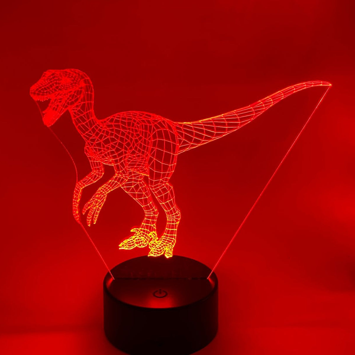 3D LED LAMP -  DINOSAURUS - RAPTOR