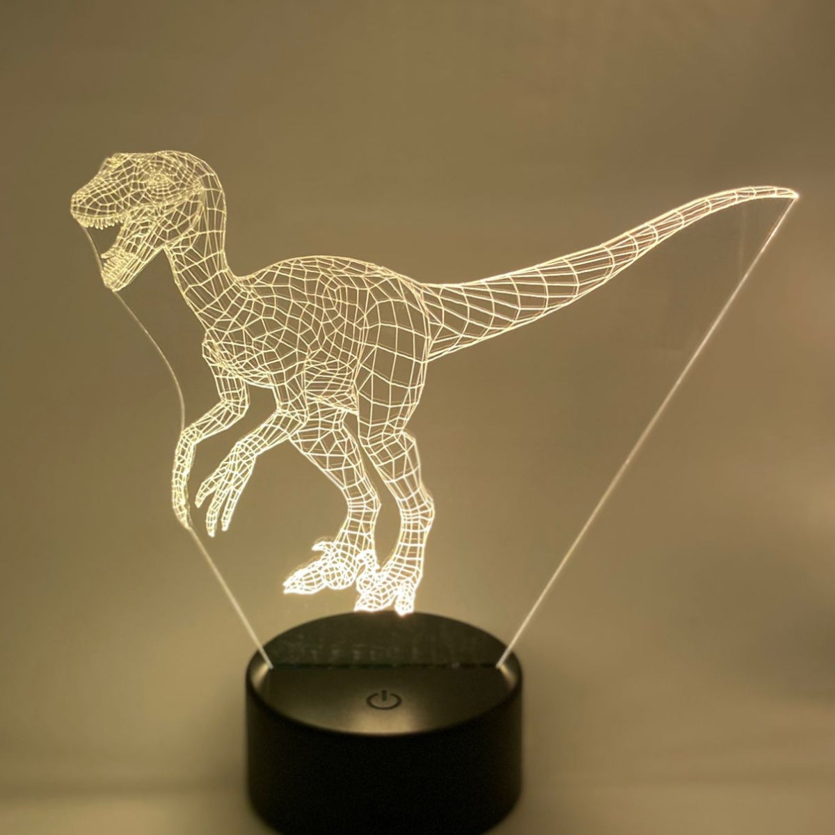 3D LED LAMP -  DINOSAURUS - RAPTOR