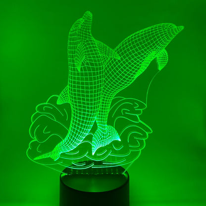 Personaliseerbare 3D LED dolfijnlamp met naam, uniek cadeau voor verjaardagen of speciale gelegenheden
