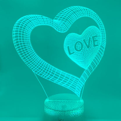 Gepersonaliseerde 3D LED hart lamp, naam toevoegen mogelijk.