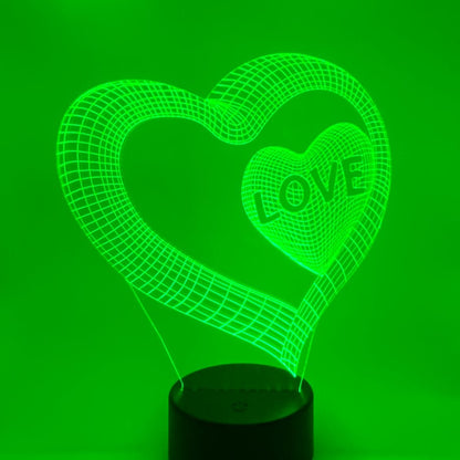 Hartvormige LED lamp met verstelbare kleuren, cadeau-optie.