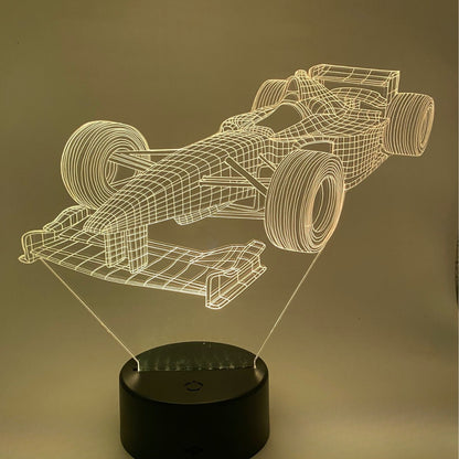 Gepersonaliseerde Formule 1 LED lamp – naam toevoegen, uniek cadeau voor raceliefhebbers.