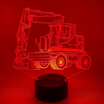 3D graafmachinelamp als cadeau – leuk om te geven of te krijgen, sfeervolle LED verlichting.