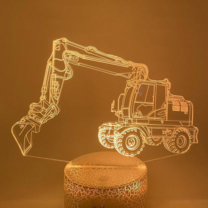 Graafmachine LED lamp RGB opties – aanpasbare kleuren, sfeervolle kinderkamerverlichting.