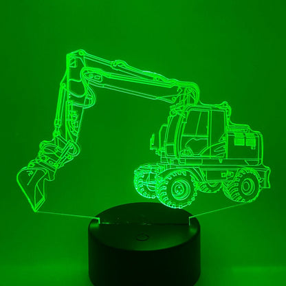 Personaliseerbare 3D graafmachine lamp – uniek cadeau met naamgravure, perfect voor verjaardagen.