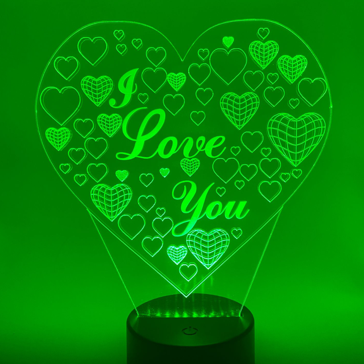 3D LED LAMP - HART LOVE HART