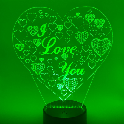 3D LED LAMP - HART LOVE HART