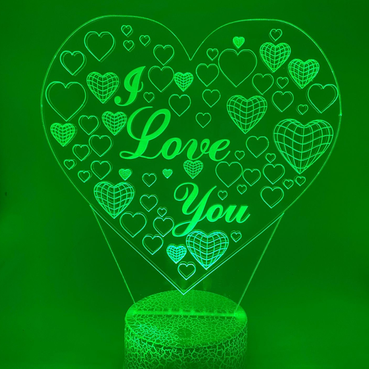 3D LED LAMP - HART LOVE HART