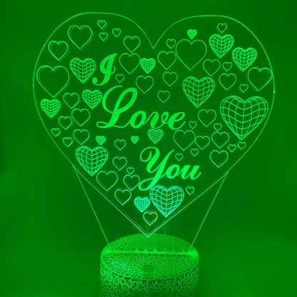 3D LED LAMP - HART LOVE HART