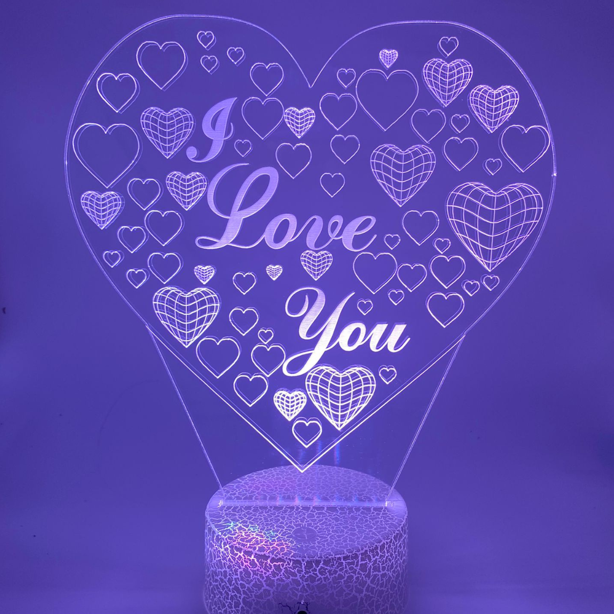 3D LED LAMP - HART LOVE HART