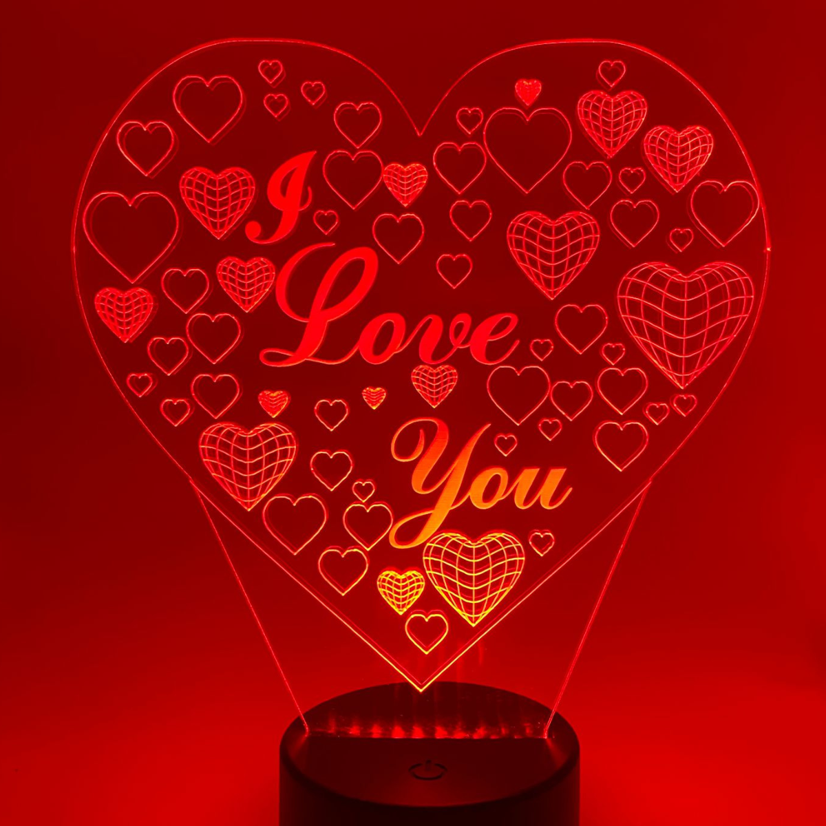 3D LED LAMP - HART LOVE HART