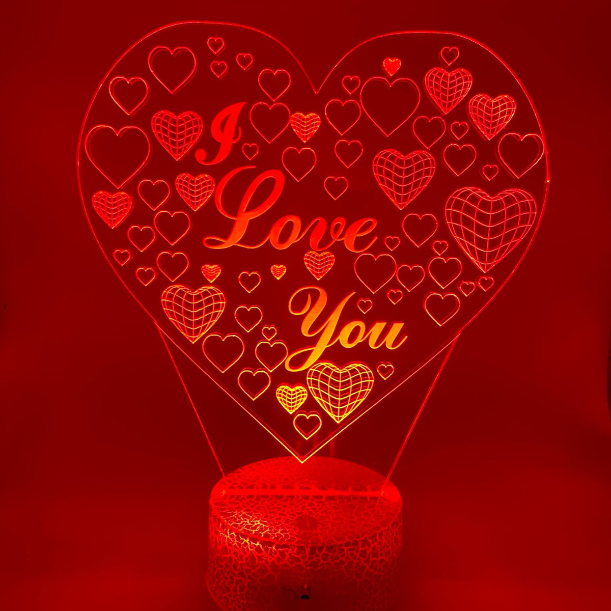 3D LED LAMP - HART LOVE HART