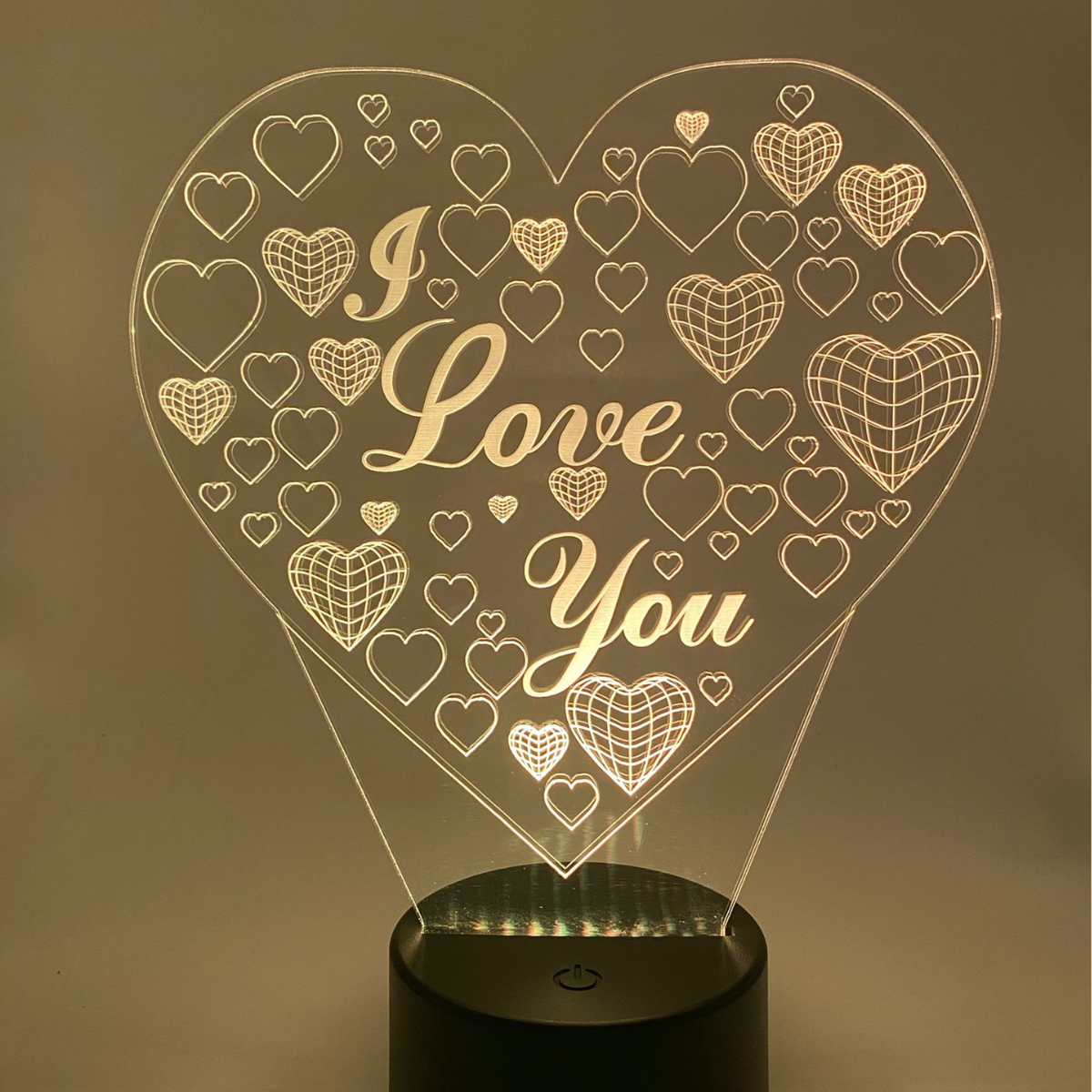 3D LED LAMP - HART LOVE HART