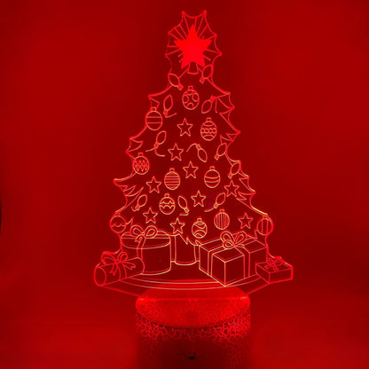 3D LED kerstboom voor kerstdecoratie – sfeervolle verlichting, ideaal voor feestdagen en winterhuisdecoratie.