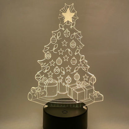 Gepersonaliseerde 3D LED kerstboom – voeg een naam toe, uniek cadeau voor kerst of verjaardag.