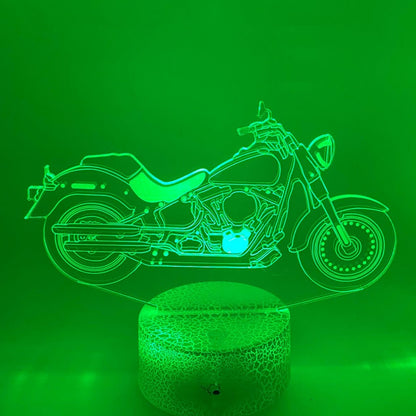 3D motorfiets lamp met LED – decoratie voor kamer en bureau