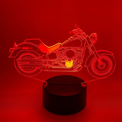 Motor1 3D LED lamp – Kleurveranderende motor lamp voor kinderkamer en motorfan