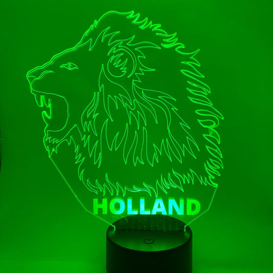 3D LED LAMP - Oranje Leeuw - Holland