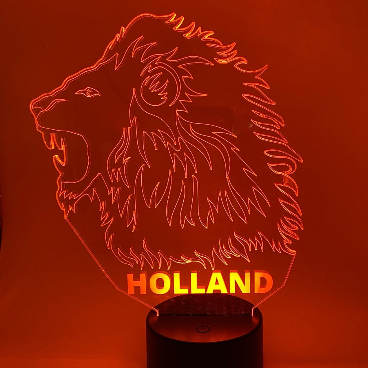 3D LED LAMP - Oranje Leeuw - Holland