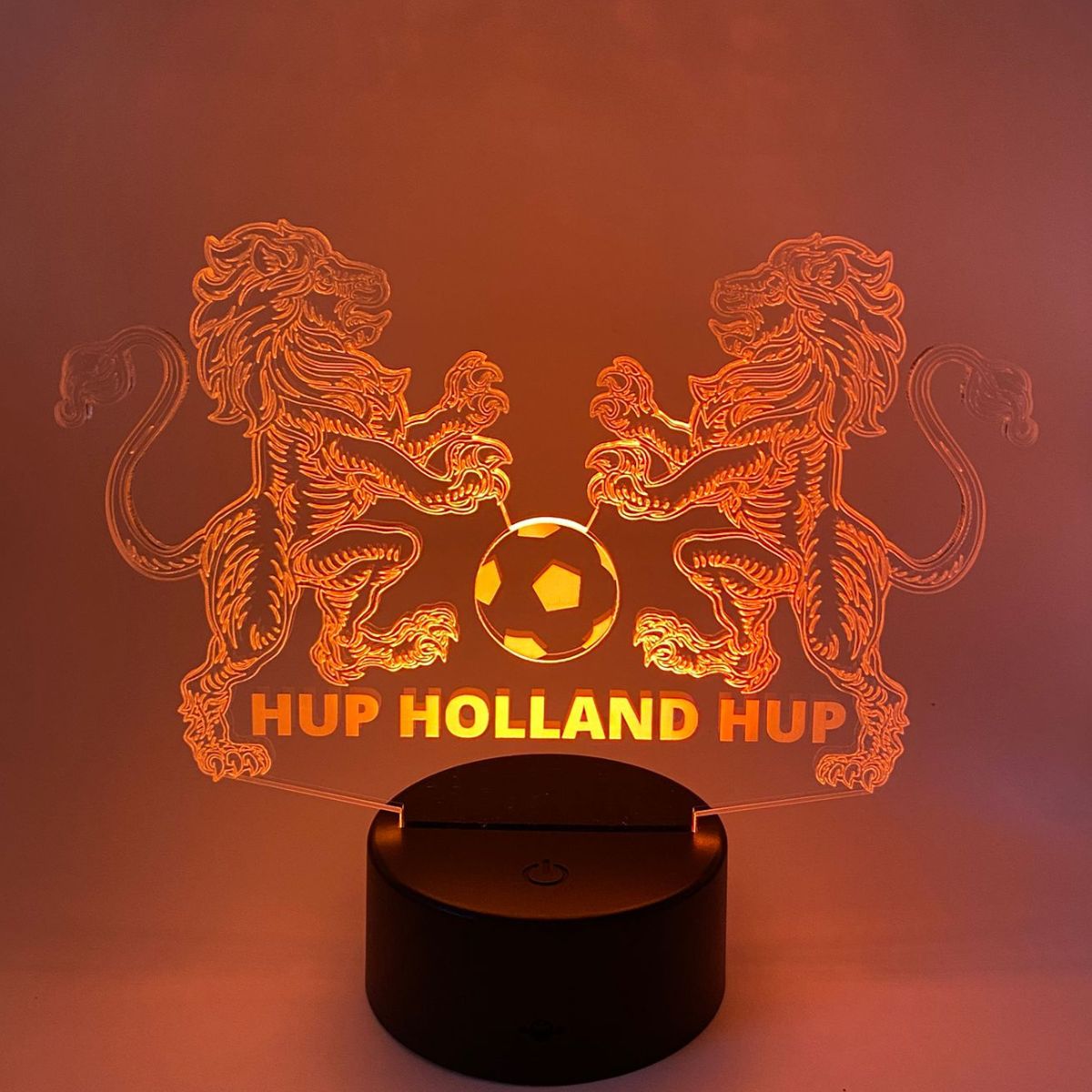3D LED LAMP - Oranje Leeuw - Hup Holland