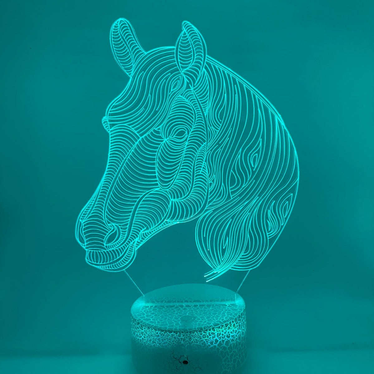 3D LED LAMP -  PAARDEN HOOFD