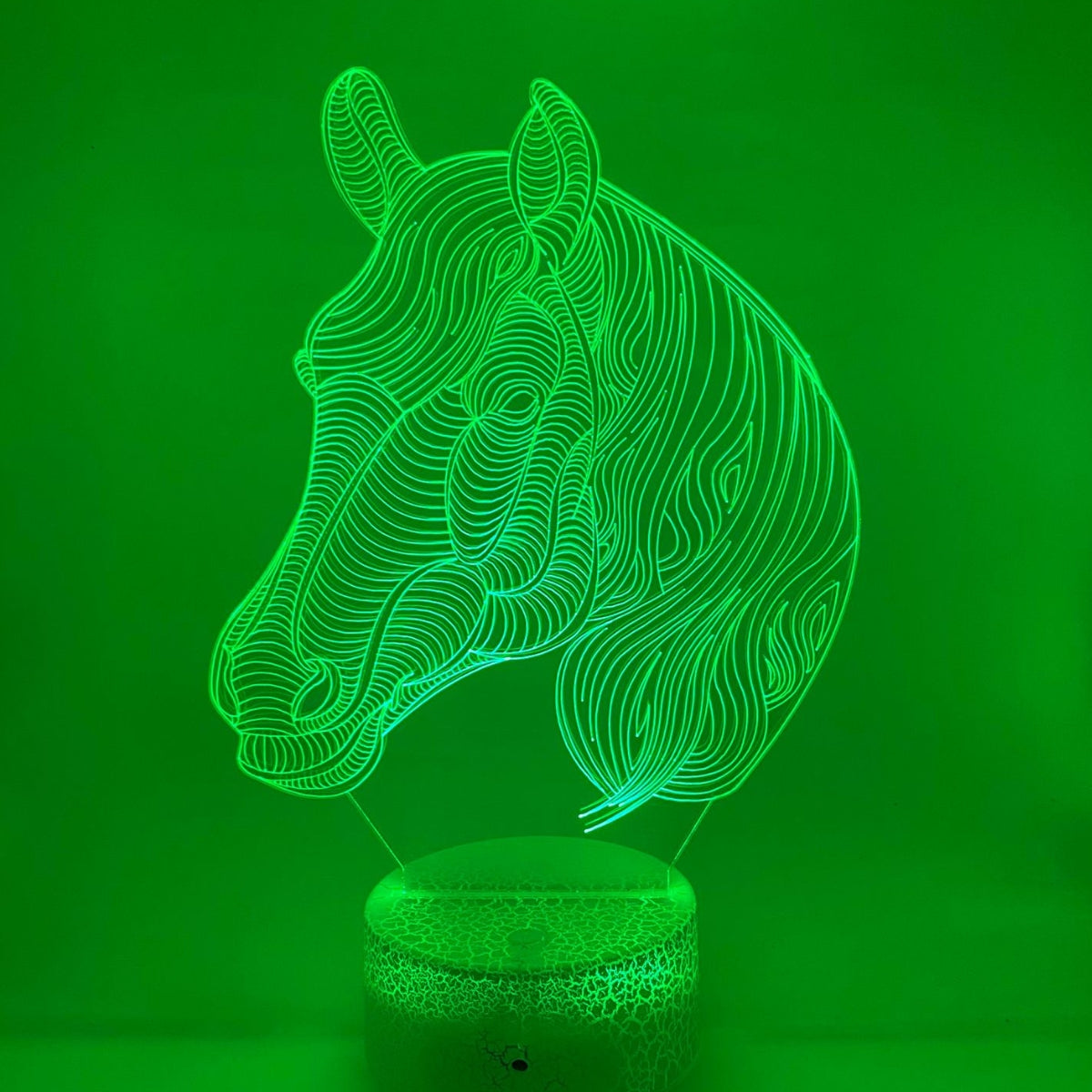 3D LED LAMP -  PAARDEN HOOFD