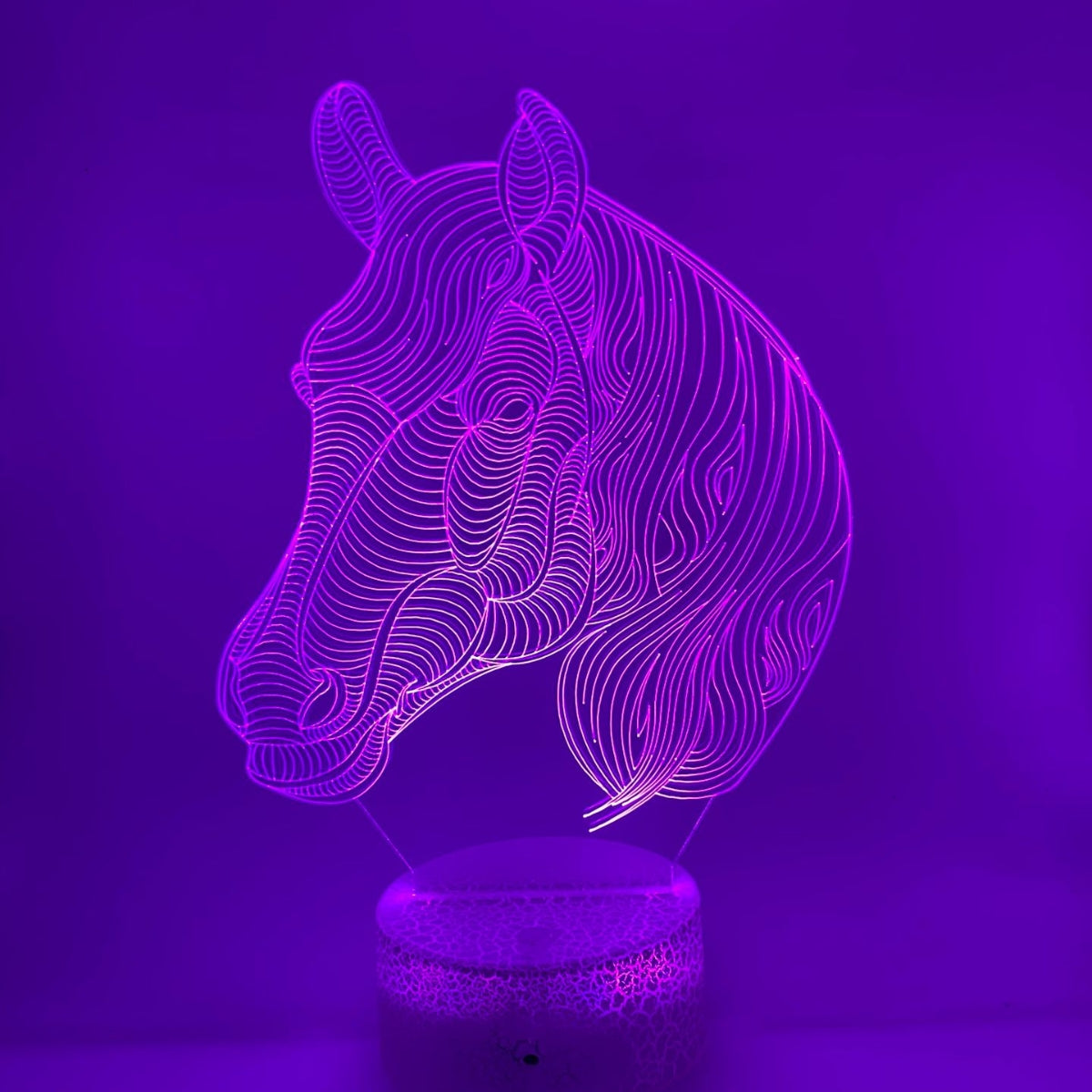 3D LED LAMP -  PAARDEN HOOFD