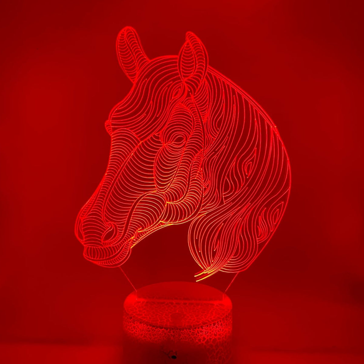 3D LED LAMP -  PAARDEN HOOFD