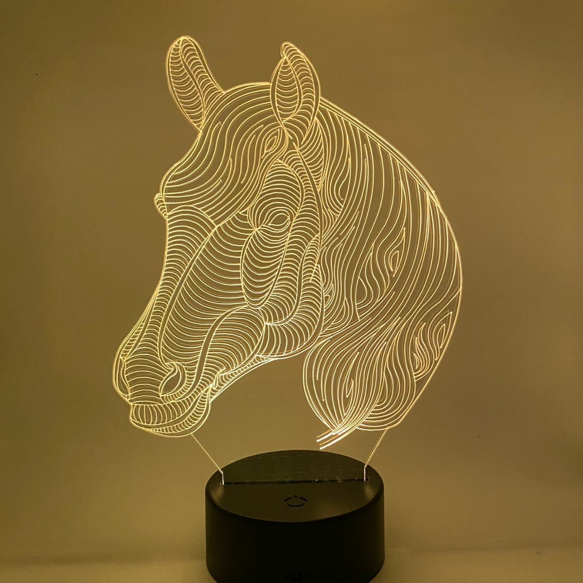 3D LED LAMP -  PAARDEN HOOFD