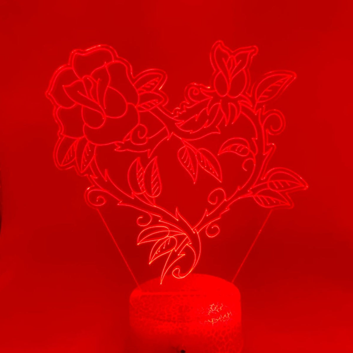 3D LED LAMP - ROOS MET HART 1