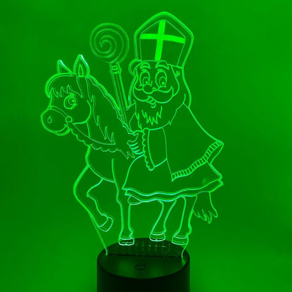 3D LED lamp Sinterklaas met verschillende lampvoeten – kies uit stijlvolle lampvoeten voor elk interieur.