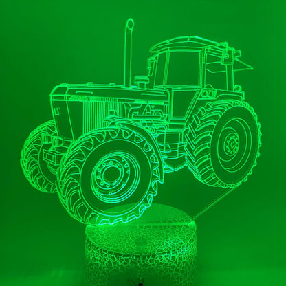 Uniek cadeau: 3D tractor lamp met naam personaliseren, verjaardag of feestdag.