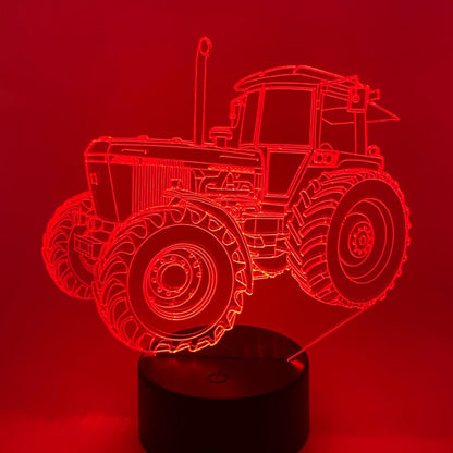 Personaliseerbare LED tractor lamp, kleur en naam instelbaar, uniek cadeau.