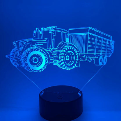 Lijntekening LED tractor lamp, Tractor Fendt