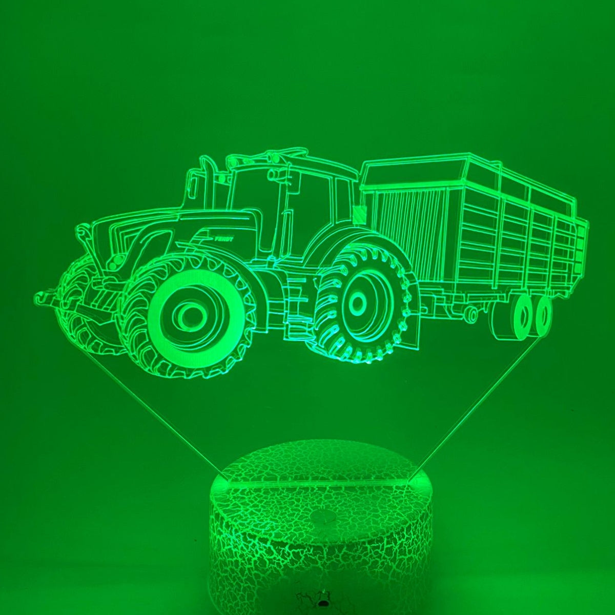3D LED LAMP - TRACTOR MET AANHANGER 2