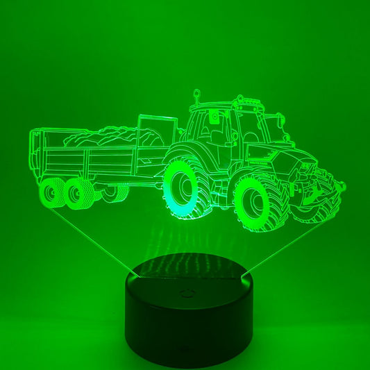 3D LED LAMP - TRACTOR  MET AANHANGER 3