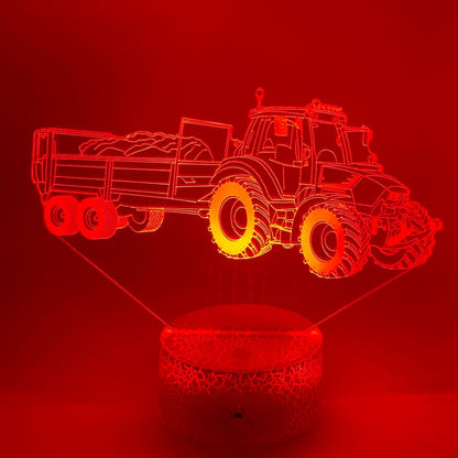 Kinder LED tractor lamp, compact en stijlvol, ideaal voor bureau of plank.