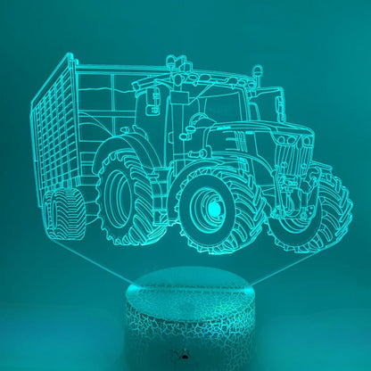 LED tractor lamp met meerdere voetopties, past op bureau, plank of nachtkastje.