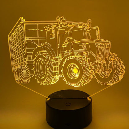 Lijntekening LED tractor lamp, voor John Deere liefhebbers